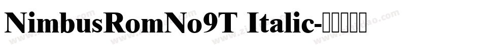 NimbusRomNo9T Italic字体转换